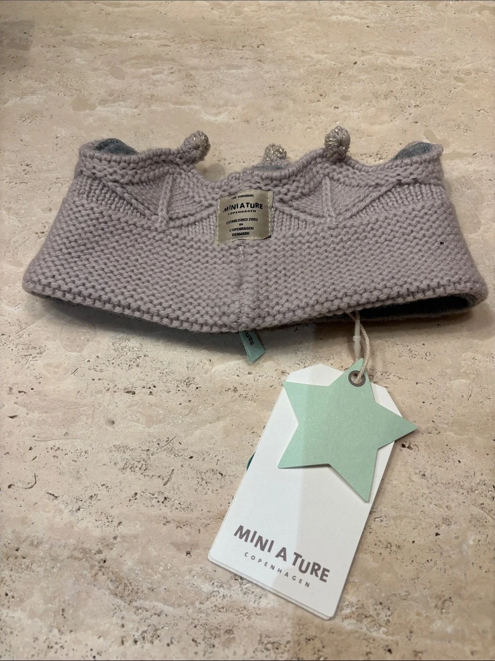NWT Mini A Ture Knit Crown Headband - Light Taupe
